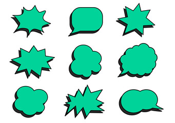 Comic Bubble collection icons vector