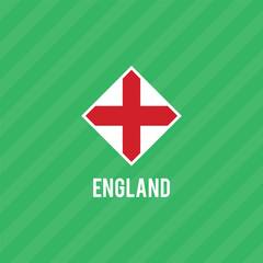 National Flag of England. England flag. Waving England flag.