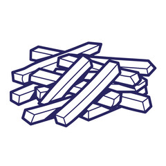 A pile of wooden logs stacked on top of each other in a disorganized manner  simple illustration