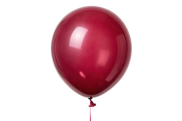 Single red balloon isolated on transparent background
