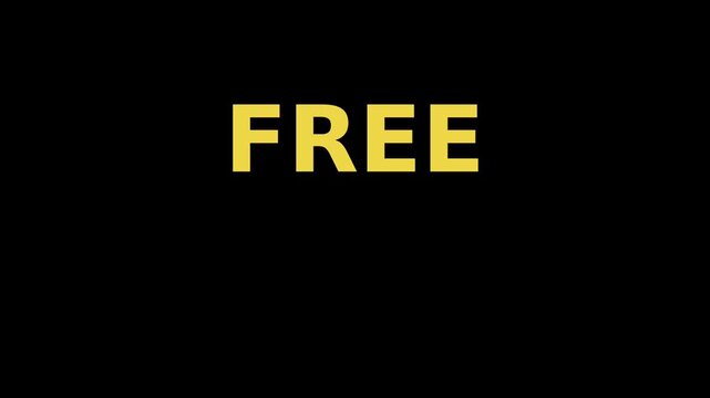 A dynamic blinking free text motion animation with smooth transitions and eye-catching effects. Perfect for use in video intros, digital presentations, advertisements, social media content, and modern