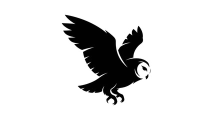 Obraz premium Majestic barn owl in flight with wings spread wide.