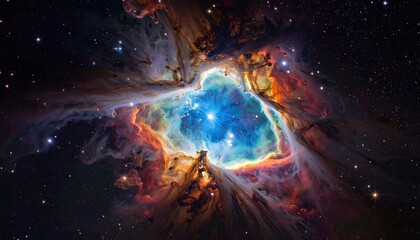 Colorful Nebula In Deep Space With Stars And Cosmic Dust In A Breathtaking Celestial Display