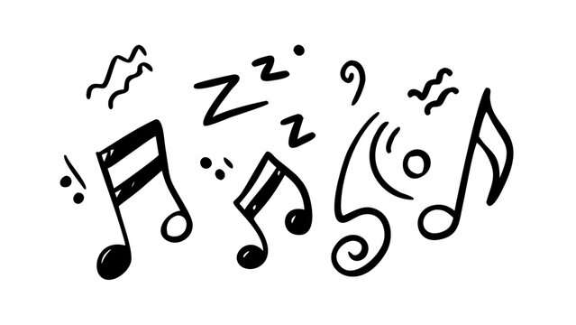 Abstract musical notes