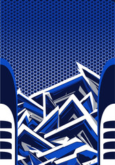 BLUE ABSTRACT FULL SUBLIMATION JERSEY © Jerson Graphics