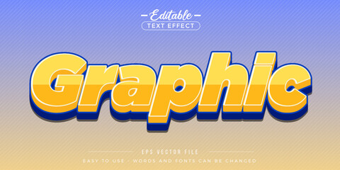 Golden graphic text, editable text effect.