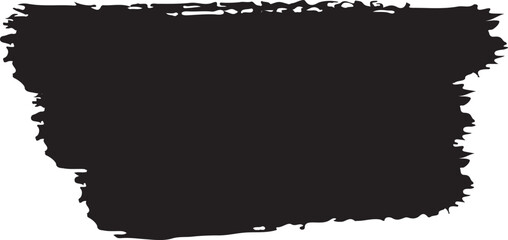 Grunge Brush Stroke Rectangle &mdash; Black Paint Texture Background Vector Design