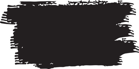 Grunge Brush Stroke Rectangle &mdash; Black Paint Texture Background Vector Design