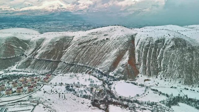 winter landscape in the mountains