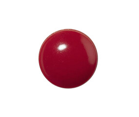 Red Circular Object on White Background