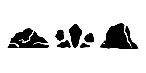 Abstract silhouette of rocks