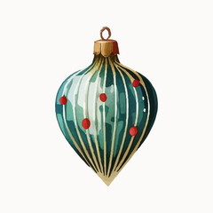 Christmas vector illustration of New Year's tree toy, decoration, ornament