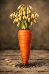 bunch of carrots in a vase