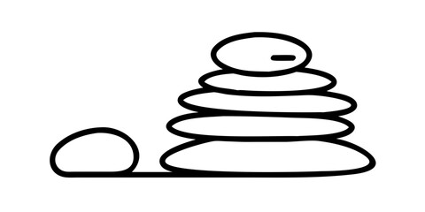 Stacked stones illustration