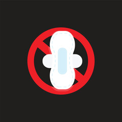 vector design prohibited the use or disposal of sanitary napkins.