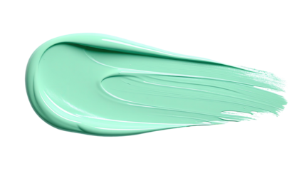 Mint green creamy smear on black