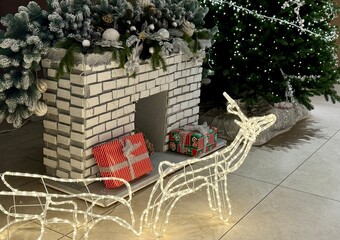 christmas decoration on the wall