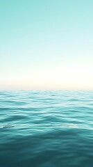Obraz premium Ocean Horizon: Capturing the endless expanse of the tranquil ocean, where the meeting point of sea and sky. invites viewers to delve into a world of serenity and vastness.