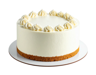 Creamy cheesecake with swirl toppings on crispy crust