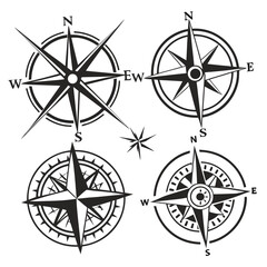 Collection of compass rose designs © ADOBE
