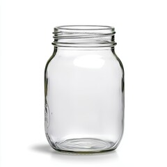 Empty glass jar home kitchen product image studio setting close-up view minimalist design for seo
