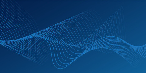 Blue background wavy metal pattern presentation template. Art