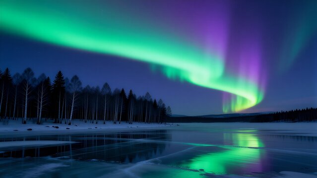 rainbow over the lake - Powered by Adobe