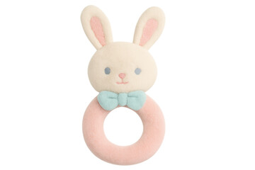 Plush bunny baby rattle toy for newborn