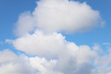 Fototapeta premium Blue sky background with white cloud