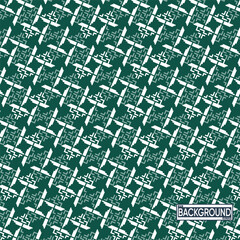 Geometric Interlocking Shapes Repeating Pattern in Teal and White