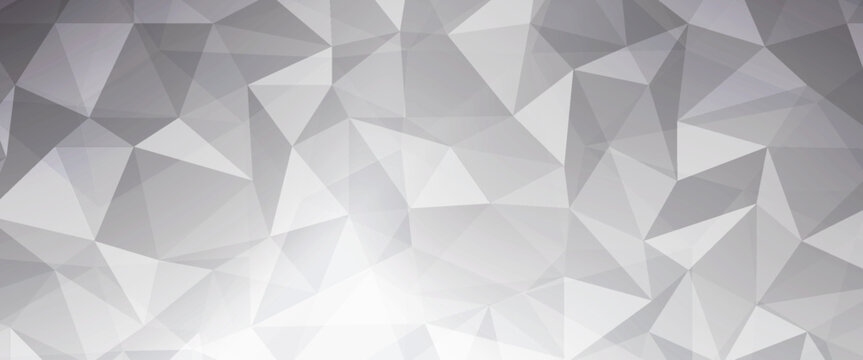 Light Silver, Gray vector polygon abstract template. Triangular geometric sample with gradient.  A completely new template for your business design.