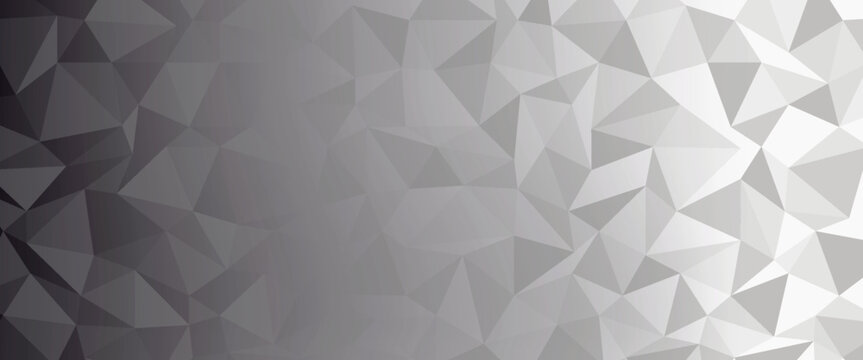 Light Silver, Gray vector polygon abstract template. Triangular geometric sample with gradient.  A completely new template for your business design.