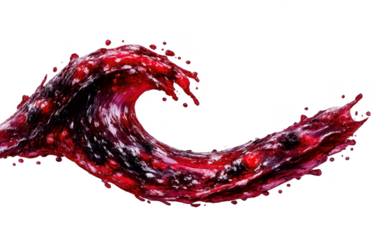 Dynamic Wine Wave Splash Isolated on transparent background Artwork - Powered by Adobe