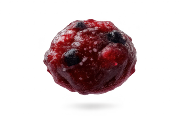 Fruitful Red Berry Close-up with transparent background for Designers