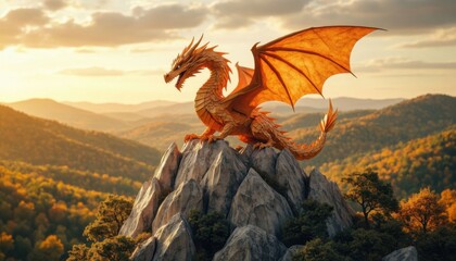 Fantasy Dragon Sunrise