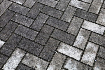 Brick pavement walkway in Japan
