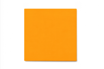 Blank orange sticky note with transparent background