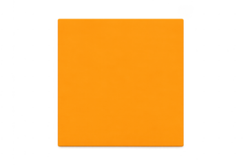Orange square shape template with transparent background