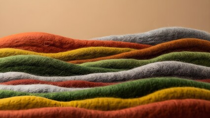 Vibrant textured fabric in wavy patterns