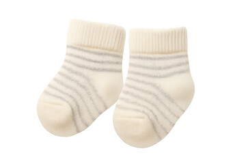 Baby socks with grey stripes for newborn infants
