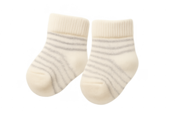 Baby socks with grey stripes for newborn infants