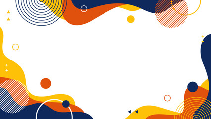 Abstract colorful fluid wave background with geometric shapes, modern minimalist wallpaper, suitable for templates, banners, covers, business cards, web, and pages