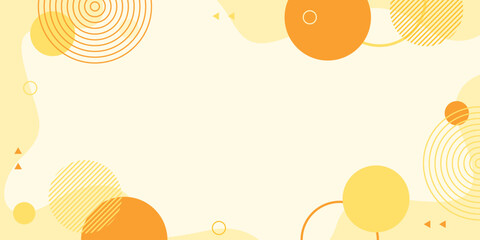 Minimalist abstract geometric background with soft yellow and orange colors, vector illustrations