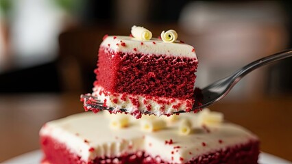 Red Velvet Cake with White Frosting.