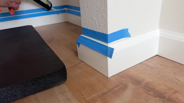 Caulking Baseboard at Wall Corner
