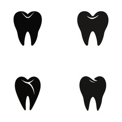 Dental Health Tooth Silhouettes Collection