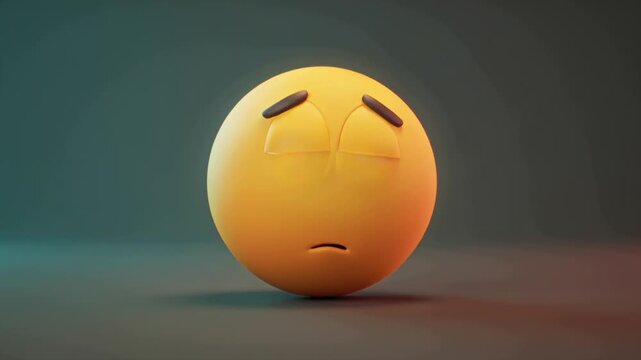 Sad emoji illustration with closed eyes and downturned mouth, conveying a feeling of disappointment or regret
