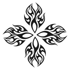 Intricate tribal cross design