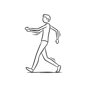 Man throwing ball while running.