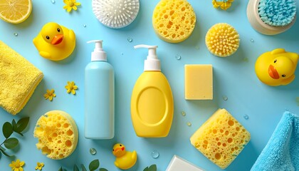 Baby Bath Accessories with Rubber Duck